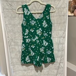Loft Petite floral green romper